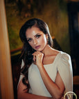 LILY (PURITY) IVORY CAPE DRESS-DRESS-ROSA FAIZZAD
