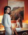 LILY (PURITY) IVORY CAPE DRESS-DRESS-ROSA FAIZZAD