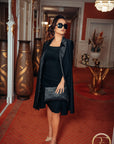 MIA (MINE) MUST-HAVE CLASSIC BLACK CAPE-DRESS-ROSA FAIZZAD