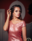 AIYA (MIRACLE) BLUSH SEQUIN COCKTAIL DRESS-DRESS-ROSA FAIZZAD