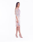 FAYE (FAIRY) FLUORESCENT BLUSH SEQUIN DRESS-DRESS-ROSA FAIZZAD