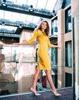 HAYAH (LIFE) YELLOW STRUCTURED DRESS-DRESS-ROSA FAIZZAD