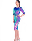CELINE (HEAVEN) PURPLE MERMAID REVERSIBLE SEQUIN DRESS-DRESS-ROSA FAIZZAD