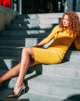 HAYAH (LIFE) YELLOW STRUCTURED DRESS-DRESS-ROSA FAIZZAD