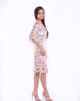 FAYE (FAIRY) FLUORESCENT BLUSH SEQUIN DRESS-DRESS-ROSA FAIZZAD