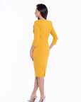 HAYAH (LIFE) YELLOW STRUCTURED DRESS-DRESS-ROSA FAIZZAD