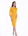 HAYAH (LIFE) YELLOW STRUCTURED DRESS-DRESS-ROSA FAIZZAD