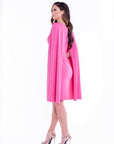 NIYAA (DESIRE) PINK CAPE DRESS-DRESS-ROSA FAIZZAD
