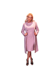 ELLEN (BRIGHT) 2-PIECE BLUSH POWERSUIT LONG BLAZER & DRESS