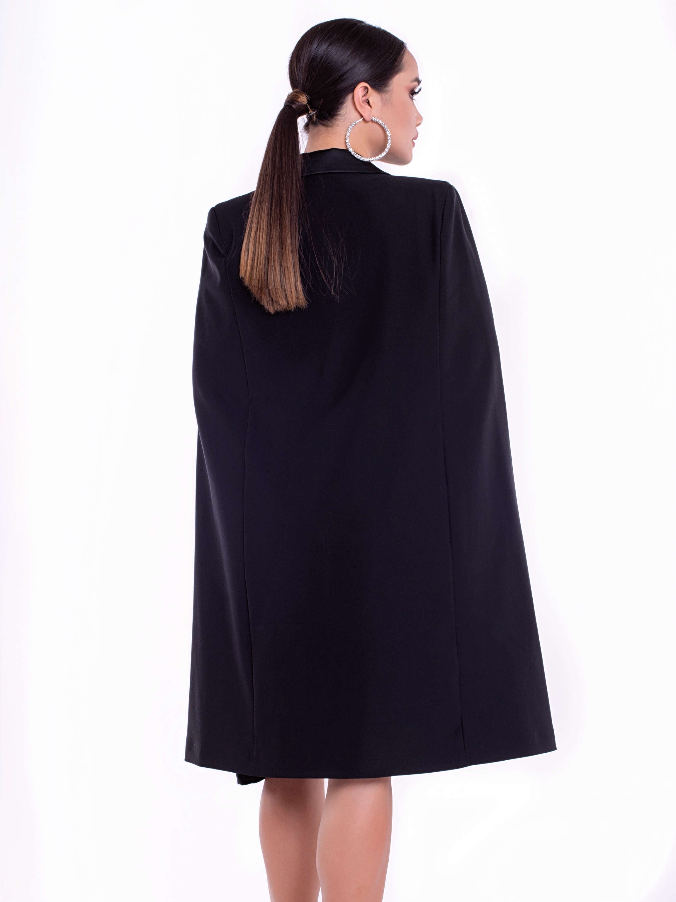 MIA (MINE) MUST-HAVE CLASSIC BLACK CAPE-DRESS-ROSA FAIZZAD