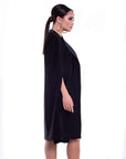 MIA (MINE) MUST-HAVE CLASSIC BLACK CAPE-DRESS-ROSA FAIZZAD