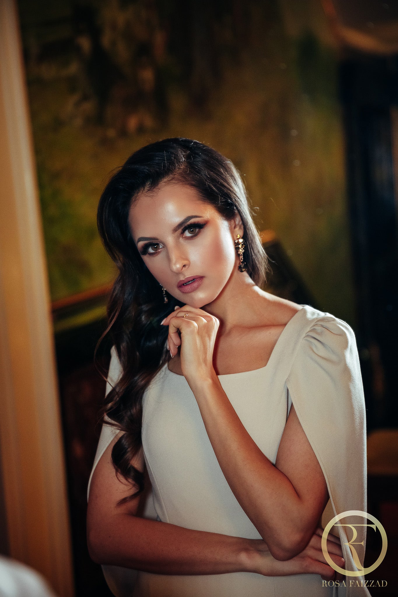 LILY (PURITY) IVORY CAPE DRESS-DRESS-ROSA FAIZZAD