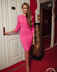 ROSE (FLOWER) FUCHSIA BODYCON DRESS-DRESS-ROSA FAIZZAD