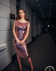 TARA (STAR) BLUSH SEQUIN BOATNECK DRESS-DRESS-ROSA FAIZZAD