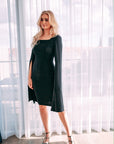 RANYA (CONQUERER) THE PERFECT LITTLE BLACK DRESS W/ SLIT SLEEVE-DRESS-ROSA FAIZZAD