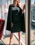 MIA (MINE) MUST-HAVE CLASSIC BLACK CAPE-DRESS-ROSA FAIZZAD