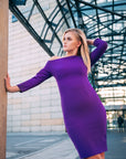 ALORA (DREAM) PURPLE SIDE NECK DRESS-DRESS-ROSA FAIZZAD