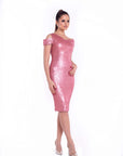 AIYA (MIRACLE) BLUSH SEQUIN COCKTAIL DRESS-DRESS-ROSA FAIZZAD