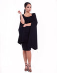 RANYA (CONQUERER) THE PERFECT LITTLE BLACK DRESS W/ SLIT SLEEVE-DRESS-ROSA FAIZZAD