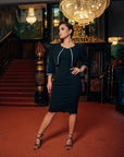 AIZA (NOBLE) BLACK SET - DRESS W/ JACKET-DRESS-ROSA FAIZZAD