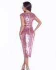 TARA (STAR) BLUSH SEQUIN BOATNECK DRESS-DRESS-ROSA FAIZZAD