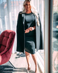 MIA (MINE) MUST-HAVE CLASSIC BLACK CAPE-DRESS-ROSA FAIZZAD