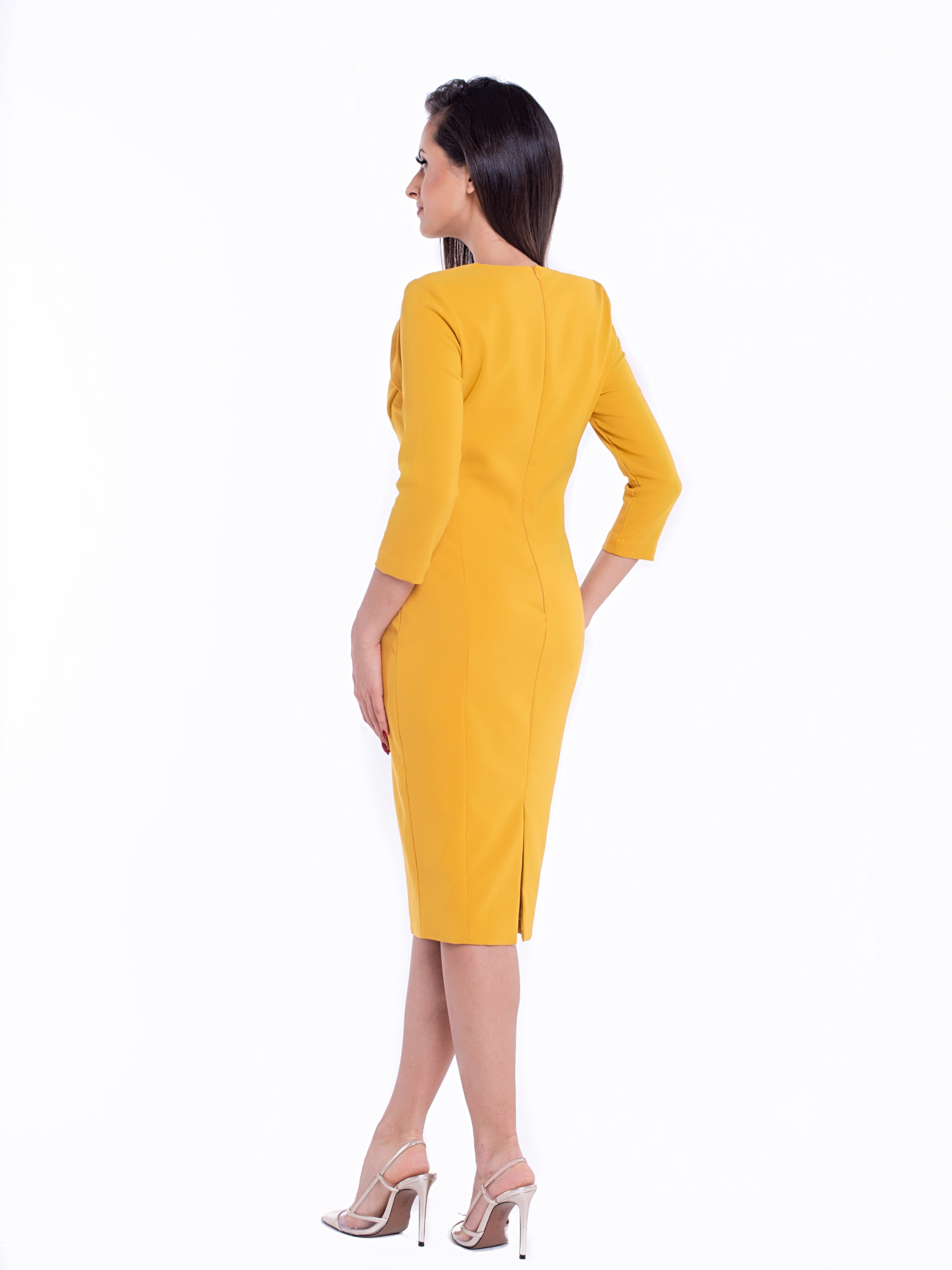 HAYAH (LIFE) YELLOW STRUCTURED DRESS-DRESS-ROSA FAIZZAD