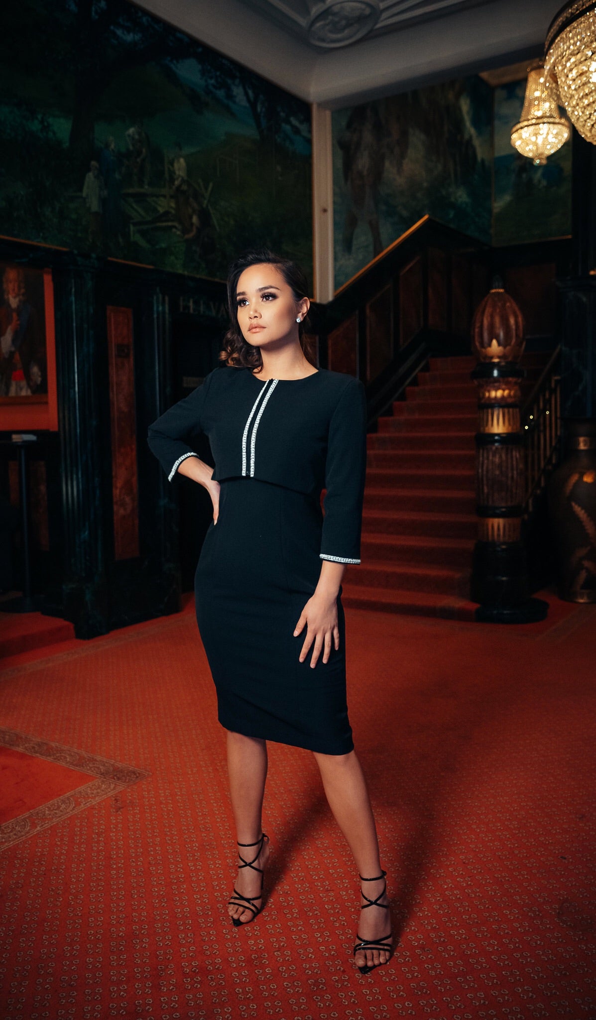 AIZA (NOBLE) BLACK SET - DRESS W/ JACKET-DRESS-ROSA FAIZZAD