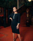 AIZA (NOBLE) BLACK SET - DRESS W/ JACKET-DRESS-ROSA FAIZZAD